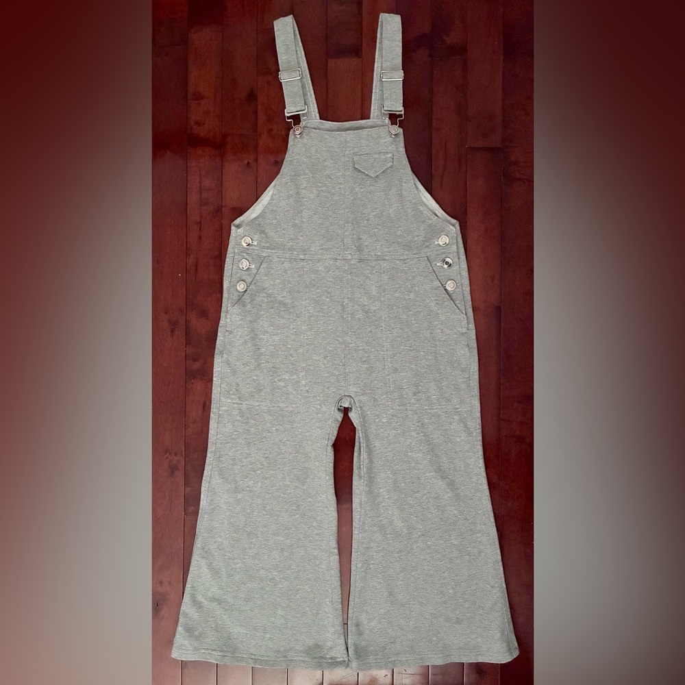 Smash + Tess 8/9 Far Out Overalls in "Groovy Gray"